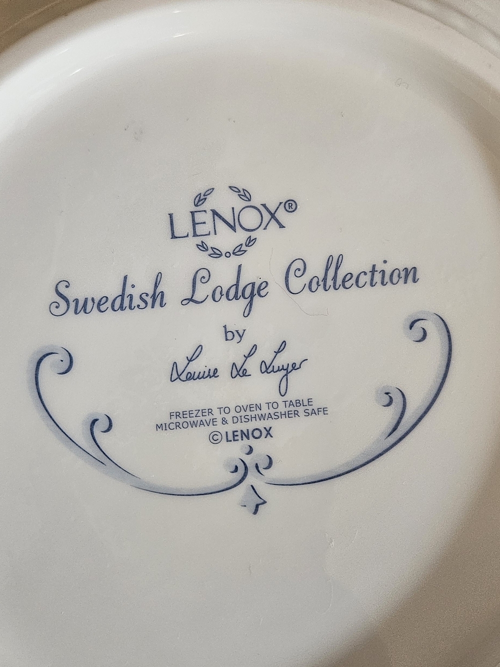 Lenox Swedish Lodge Collection White Dinner Bowl
